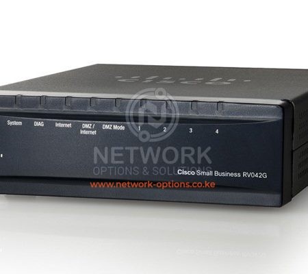 The Cisco RV042G is a dual Gigabit Ethernet WAN port IPSec VPN router in Kenya. It has 4 ethernet ports.