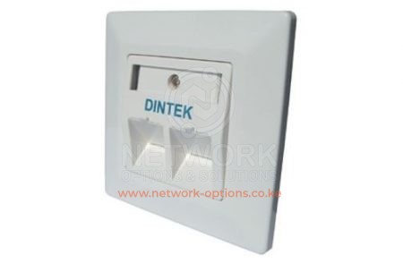 Buy DIntek 2 port angled wall plate UK style in Kenya