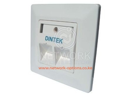 Buy DIntek 2 port angled wall plate UK style in Kenya