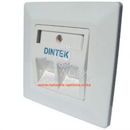 DINTEK 2 Port UK Style Angled Wall Plate